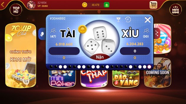 Game tài xỉu Zovip Club